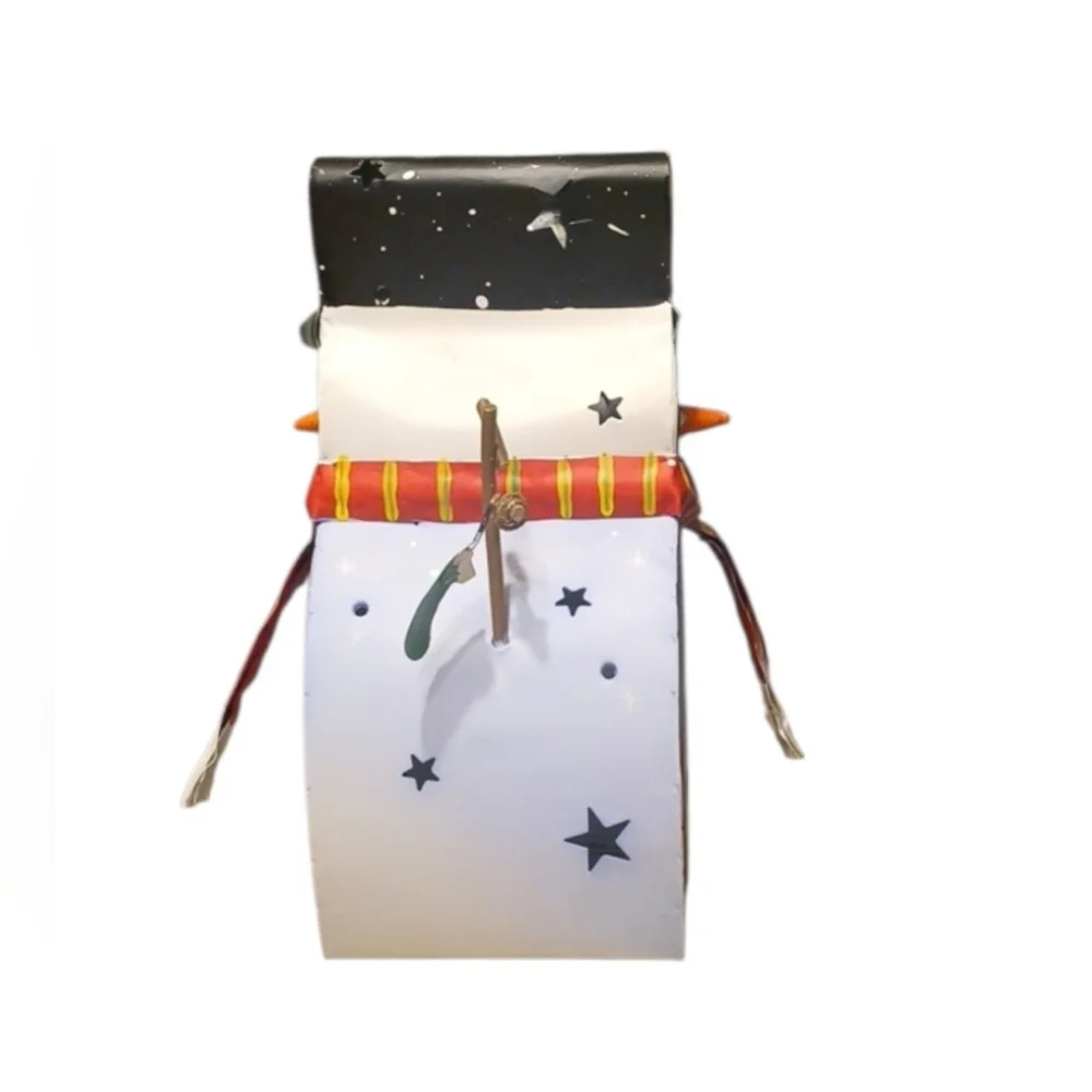 Snowman Metal Lantern Candle Holder
